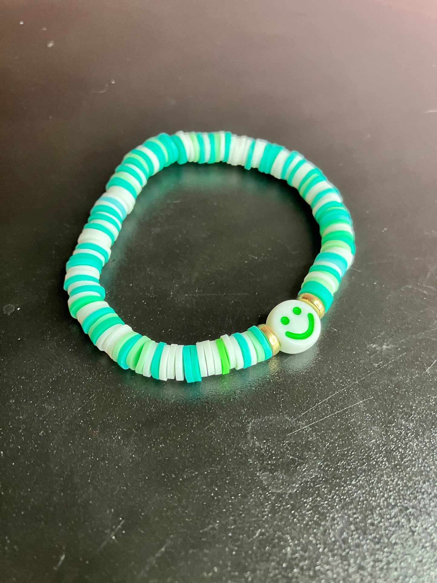 Teal Smiley Bracelet