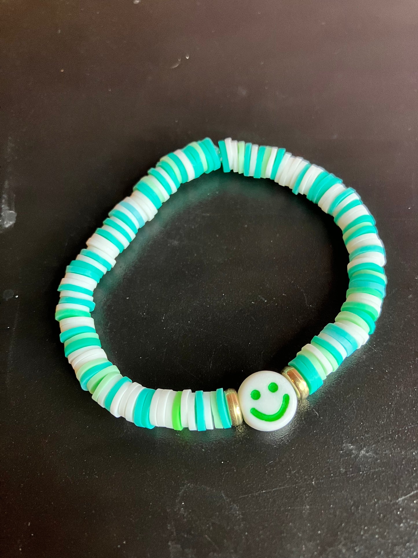 Teal Smiley Bracelet