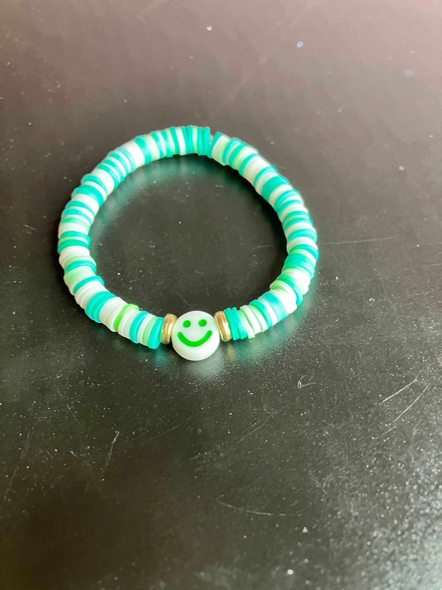 Teal Smiley Bracelet
