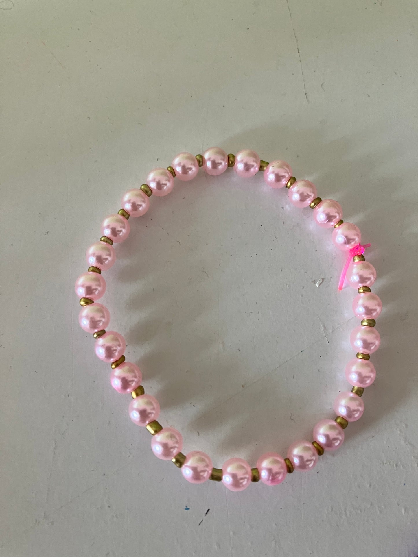 Pink pearl bracelet