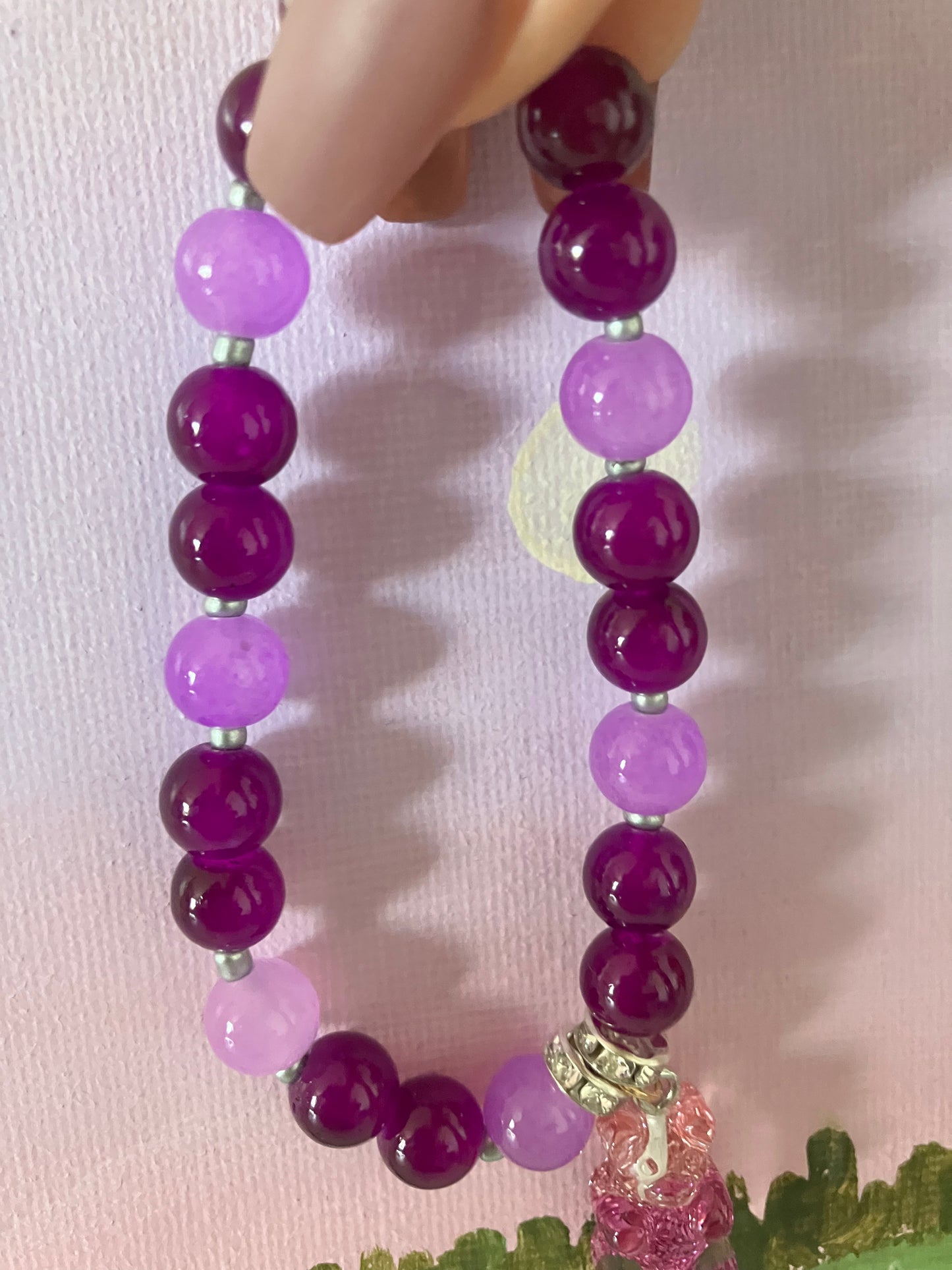 Purple bear bracelet