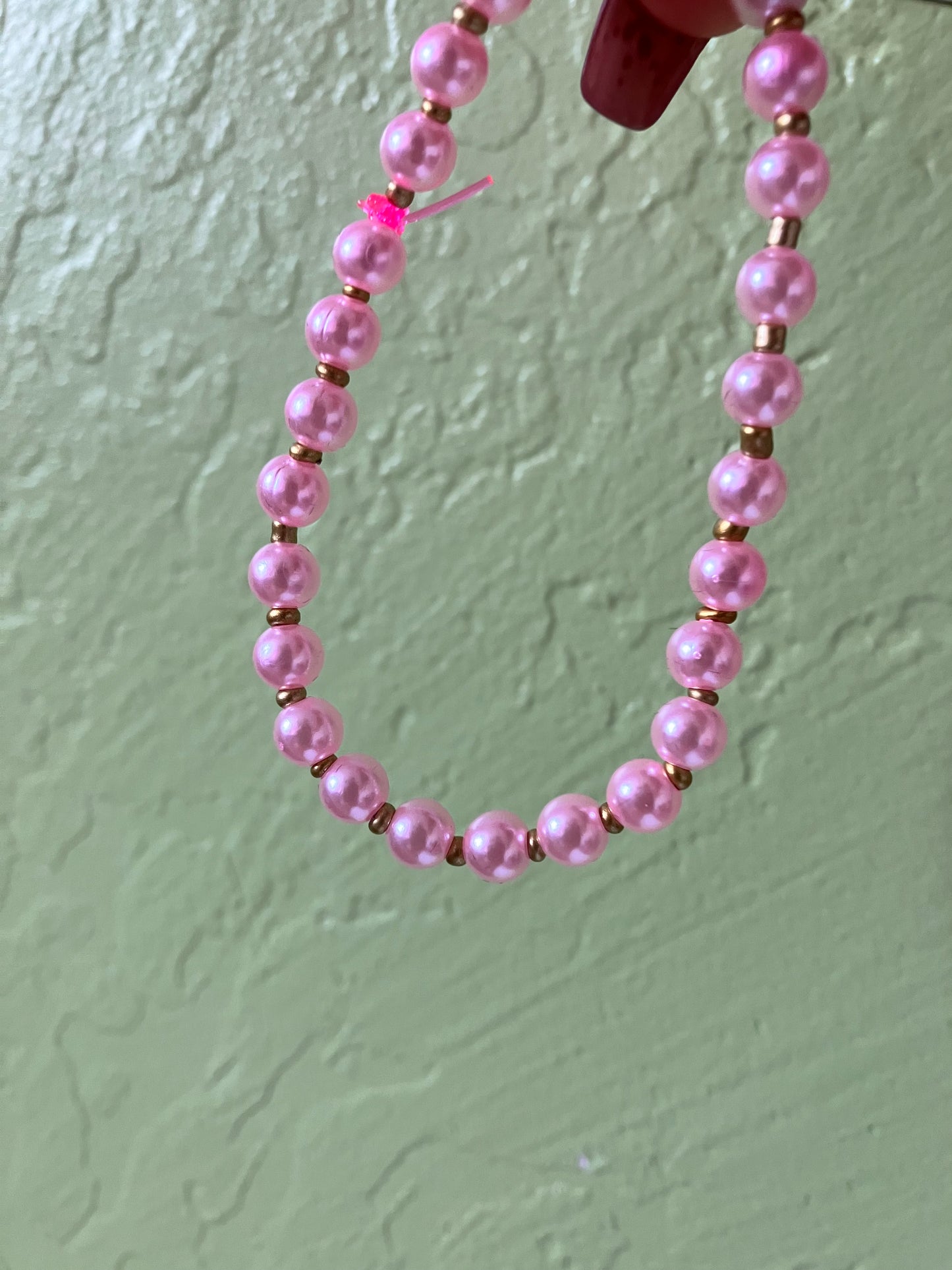 Pink pearl bracelet